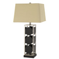 Cal Lighting Hanson Metal Table Lamp With Square Fabric Shade BO-2897TB